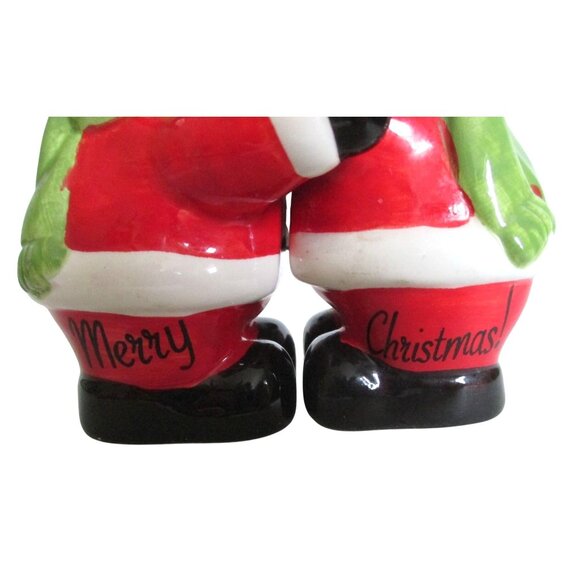 Vintage Santa Bear Huggie Hugging Salt & Pepper Shakers - Picture 5 of 6